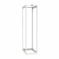 Rack de Cuatro Postes Est?ndar de 19", Rieles Roscados #12-24, Profundidad Ajustable de 23 a 42 in, 45 Unidades de Rack, Color Blanco