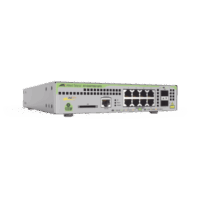 Switch PoE+ Administrable CentreCOM GS970M, Capa 3 de 8 Puertos 10/100/1000 Mbps + 2 SFP Gigabit, 124 W