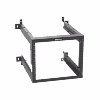 Rack PanZone? de Montaje en Pared, de 19in, Profundidad Ajustable, Rieles Numerados y Roscados #12-24, 9 UR, Color Negro