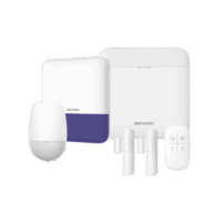 (AX PRO) KIT de Alarma AX PRO / Incluye: 1 Hub con bateria de respaldo / 1 Sensores PIR / 2 Contactos Magn?ticos / 1 Control Remoto / 1 Sirena Inalambrica Exterior / WiFi / Compatible con Hik-Connect P2P Modelo:AXPRO-KIT