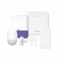 (AX PRO) KIT de Alarma AX PRO / Incluye: 1 Hub con bateria de respaldo / 1 Sensores PIR / 1 Montaje Universal para PIR / 2 Contactos Magn?ticos / 1 Teclado / 1 Sirena Inalambrica Exterior / WiFi / Compatible con Hik-Connect P2P Modelo:AXPRO-KIT-KEYPAD