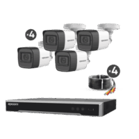 Kit TURBOHD 5 Megapixel / DVR 4 Canales / 4 C?maras de 5 Megapixel con Micr?fono Integrado / 4 Cables 18 Metros / Fuente de Poder Profesional