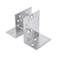 Base Multiposición para postes de paso o esquina en cercos electricos 100% Acero galvanizado.