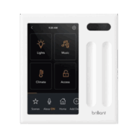 Control touch desde su pantalla en pared, compatible con 2 cargas para controlar iluminación.