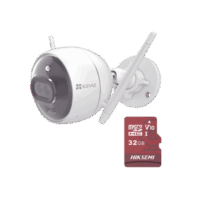 Kit de Camara WiFi y Memoria Micro SD / Incluye 1 Pieza C3X y 1 Memoria MicroSD 32GB / Audio de Dos V?as / Colores en Oscuridad / Detección Humana y de Veh?culo