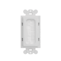 Placa de Pared Pasacables Tipo Cepillo, Est?ndar GFCI, Material ABS, Color Blanco