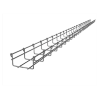 Charola Tipo Malla 54/100 mm, Acabado Electro Zinc, Hasta 86 Cables Cat6, Tramo de 3 Metros