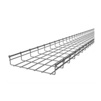 Charola Tipo Malla 54/300 mm, Acabado Electro Zinc, Hasta 258 Cables Cat6, Tramo de 3 Metros