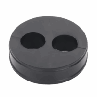 Inserto de Caucho de 4" Con Dos Orificios para Cable de 7/8 in