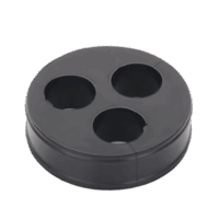 Inserto de Caucho de 4" Con Tres Orificios para Cable de 7/8 in