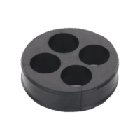 Inserto de Caucho de 4" Con Cuatro Orificios para Cable de 7/8 in