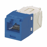 Conector Jack RJ45 Estilo TG, Mini-Com, Categoría 6, de 8 posiciones y 8 cables, Color Azul