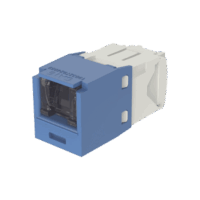 Conector Jack RJ45 Estilo TG con Ventana, Mini-Com, Categoría 6, de 8 posiciones y 8 cables, Color Azul