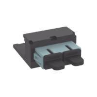 M?dulo Acoplador SC Duplex, para Fibra ?ptica Multimodo OM3/OM4, Tipo Mini-Com, Color Aqua