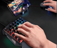 TECLADO BROBOTIX GAMER, ALAMBRICO USB, RGB, ONE HAND, NEGRO