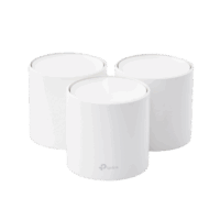 Kit 3 Routers Inalámbricos MESH Interior para Hogar / Doble Banda Wi-Fi 6 AX1800 Mbps / 2 Puerto Gigabit WAN/LAN / 2 Antenas Internas / Administración Mediante la App Deco (iOS, Android) / protección HomeShield