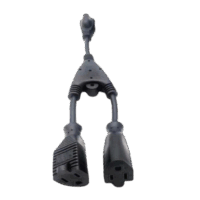 Cable con derivación Vca / 1 Entrada macho Vca / 2 salidas hembra Vca