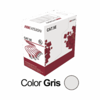 bobina de cable utp 305 metros / cat5e (24 awg) / color gris / pvc (cm) / uso en interior / 100% cobre / aplicaciones de cctv y redes de datos DS-1LN5E-S