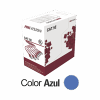 Bobina de Cable UTP 305 Metros / Cat5E (24 AWG) / Color Azul / PVC (CM) / Uso en Interior / 100% Cobre / Aplicaciones de CCTV y Redes de Datos Modelo:DS-1LN5E-SB