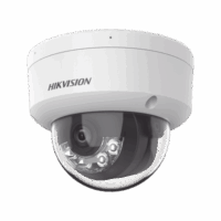 Domo IP 2 Megapixel / Lente 2.8 mm / Dual Light (30 mts IR + 20 mts Luz Blanca) / Micr?fono Integrado / AntiVandálico IK08 / ACUSENSE Lite / Exterior IP67 / H.265 / PoE / ONVIF / Micro SD Modelo:DS-2CD1123G2-LIU(F)