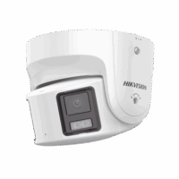 [ protección activa ] turret ip panor?mica 8 megap?xel / 2 lentes 4 mm (180?) / imagen a color 24/7 (colorvu) / poe / wdr 130? / ip67 / acusense / luz Estroboscópica y alarma audible / 30 mts luz blanca / micro sd DS-2CD2387G2P-LSU/SL(C)