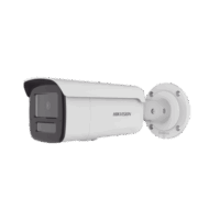Bala IP 4 Megapixel / Lente 2.8mm / Dual Light (80 mts Luz Blanca + 80 mts IR) / 2 Micr?fonos Integrados / ACUSENSE / Exterior IP67 / IK10 / WDR 120 dB / PoE / ONVIF / Micro SD / Metal / ACUSEARCH Modelo:DS-2CD2T43G2-4LI2U/28