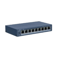 Switch PoE+ / Monitoreable / 8 Puertos 100 Mbps PoE+ / 1 Puerto 1000 Mbps Uplink / PoE hasta 300 metros / conexión Remota desde Hik-PartnerPro / 60 W