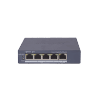 Switch Gigabit PoE+ / Administrable / 4 Puertos 1000 Mbps PoE+ / 1 Puerto 1000 Mbps Uplink / Configuración Nube Hik-PartnerPro / Modo Extendido hasta 300 Metros / 60 Watts Modelo:DS-3E1505P-EI