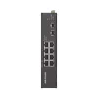 Switch Industrial No Administrable Gigabit / 6 Puertos Gigabit PoE+ (30 W) + 2 Puertos Gigabit PoE++ (60 W) / 2 Puertos SFP / 120 W Total / 48 a 57 VCD / Ideal para Proyectos