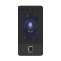 Terminal Min Moe PoE & WiFi de Reconocimiento Facial y Huella co Lector PROX EM / Exterior IP65  / Hasta 1.5 mts en Lectura de Rostro / Soporta P2P / 1,500 Rostros / 3,000 Huellas / Salida 12 Vcd para Chapa / PoE Modelo:DS-K1T342EFWX-E1