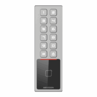 Teclado Exterior AntiVandálico IP65 & IK08 / Administrable en la Nube / Alta y Baja de Passwords Remotamente con Horarios / Acceso por PIN o Tarjeta MIFARE Modelo:DS-K1T805MX