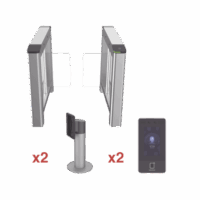 Kit de Torniquete con Terminales Faciales incluidas / Montajes Incluidos /  Izquierdo y Derecho / Carril de 90 cms / 3,000,000 MCBF / 4 Pares de IR Modelo:DS-K3B220-KIT