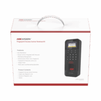 Kit de Control de Acceso TODO INCLUIDO con Lector de Huellas y Tarjetas / 3,000 Huellas / Compatible con App Hik-Connect / Incluye Electroim?n  botón de Salida y Montajes Z y L para im?n (DS-K1T804) Modelo:DS-KAS261
