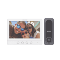 Kit de Videoportero TurboHD con Pantalla LCD a Color de 7" / Frente de Calle para Exterior de Policarbonato / 720p (1 Megap?xel )130? de Visi?n (Gran Angular) Modelo:DS-KIS212