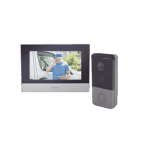 kit de videoportero ip poe estandar con llamada a app de smartphone (hikconnect) / apertura con tarjeta mifare / frente de calle ip65 / soporta 1 departamento DS-KIS603-P