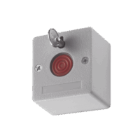 botón de P?nico Cableado / Compatible con Cualquier Panel de Alarma / LLave de Seguridad / NA/NC / Material Retardante al Fuego (ABS) Modelo:DS-PD1-EB