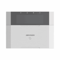 (AX HYBRID PRO) Teclado Compatible con el Panel Hybrid Pro Hikvision DS-PHA64-LP y DS-PHA64-LP(B) / Pantalla LCD / 2 zonas cableadas / 1 salida de alarma / 64 Llaveros Modelo:DS-PK1-LRT-HWB