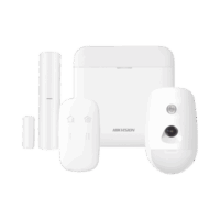 (AX PRO) KIT de Alarma AX PRO / Incluye: 1 Hub con bateria de respaldo / 1 Sensor PIR con C?mara / 1 Contacto Magn?tico / 1 Control Remoto / WiFi / Compatible con Hik-Connect P2P Modelo:DS-PWA48-K-CAM
