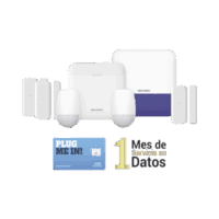 (AX PRO) KIT de Alarma AX PRO con GSM (3G/4G) / Incluye: 1 Hub / 2 Sensores PIR / 3 Contactos Magn?ticos mini / 1 Control Remoto / 1 Sirena Inalambrica Exterior  / 1 WiFi / 1 MICROSIM30M2M con 1 mes de servicio/Compatible con Hik-Connect P2P Modelo:DS-PWA48-KSDV2