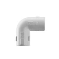 Uni?n en "L" (Codo) para tubería r?gida, recomendado para cable el?ctrico, PVC Auto-extinguible, de 32 mm