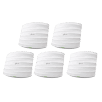 Kit de 5 Puntos de Accesso Omada doble banda 802.11ac, MU-MIMO, PoE af y PoE Pasivo, soporta hasta 100 clientes, hasta 1350 Mbps.