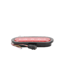 Plaf?n Ovalado de 7.5" Para Camiones de Transporte, 18 LED Ultra Brillantes, Color Rojo/Claro/Ambar