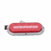 Plaf?n Ovalado de 7.5" Para Camiones de Transporte, 18 LED Ultra Brillantes, Color Rojo/Claro/Ambar