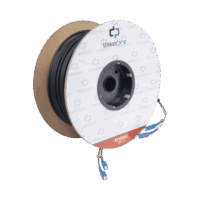 Carrete de Fibra ?ptica Monomodo con Conectores SC-SC Duplex, Reforzada con Kevlar, de 100 metros