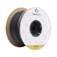 Carrete de Fibra ?ptica Monomodo con conectores LC-LC Duplex, Reforzada con Kevlar, de 150 metros