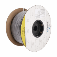 Carrete de Fibra ?ptica Monomodo con conectores SC-SC Duplex, Reforzada con Kevlar, de 150 metros