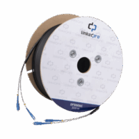 Carrete de Fibra ?ptica Monomodo con Conectores SC-SC Duplex, Reforzada con Kevlar, de 300 metros