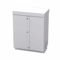 Gabinete de L?mina Galvanizada para  Baterías (Hasta 12 Baterías PL110D12) y Equipo de Comunicación.