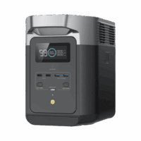 EcoFlow DELTA 2 MAX | Estación de Energ?a Port?til 2048Wh Litio LFP / 6 AC 2400 W (Max. 3400W) / 2 USB-C 100W / Capacidad para Aumentar Respaldo / Cargador de Coche 10A a 12.6V / Conectividad WiFi y Bluetooth (App) / Carga Solar 1000W