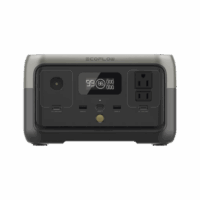 EcoFlow River 2 | Estación de Energ?a Port?til 256Wh Litio LFP / 2 AC 300 W (Max. 600W) / 1 USB-C 60W / 2 USB -A 12W / Cargador de Coche 8A a 12 o 24V / Conectividad WiFi y Bluetooth (App) / Carga Solar 110W Max.